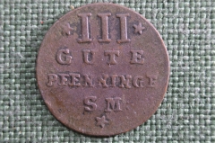 Монета 3 пфеннинга 1793 года. Адольф Фридрих IV. Мекленбург, Германия.