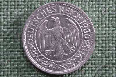 50 Рейхспфеннингов, A, 1936 год, Третий Рейх, Германия.