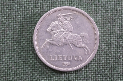 5 лит 1936 год, Литва, Басанавичюс, серебро