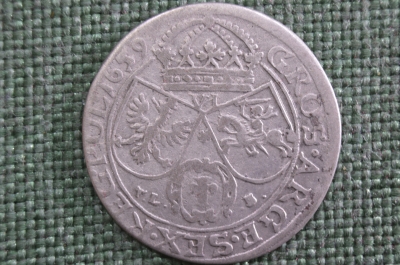 6 грошей. Ян Казимир 1659 год. Серебро. Польша.