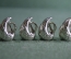 Статуэтки миниатюрные "Лебедь". 4 штуки. Тяжелый металл, серебрение, 1980-е годы. Европа.