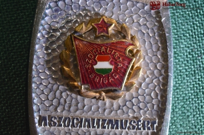 Знак, эмблема, кокарда "Социалистическая бригада, Szocialista Brigad". Szocialimusert. Венгрия.