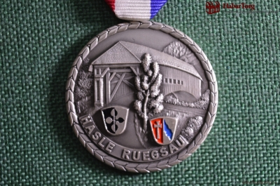 Медаль "Winter-Feldschiessen", Невшатель, Швейцария, 1981 год. Kramer, Neuchatel.