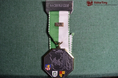 Медаль "Bachtelfahrt", Дюбендорф, Швейцария, 1985 год. Велосипедисты, велосипед.