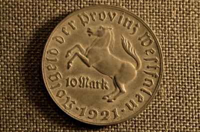 10 марок, Германия (провинция Вестфалия), 1921 г. #1