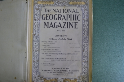 Журнал "The National Geographic", подшивка за 2 полугодие 1914 года. География.