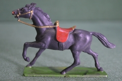 Игрушка фигурка "Лошадь конь". Солдатик. Starlux. Колкий пластик. Франция. 1970-е. #2