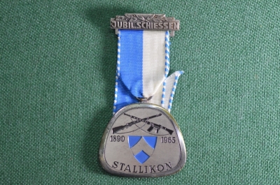 Стрелковая медаль, посвященная соревнованиям в Шталликоне, Швейцария, 1965г.