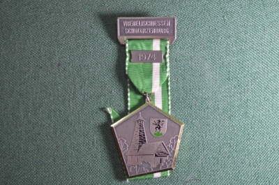 Стрелковая медаль, посвященная соревнованиям в Шварценбурге, Швейцария, 1974г.