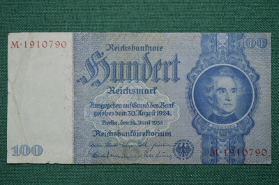 100 марок. 1935 г. Веймарская республика. Германия.