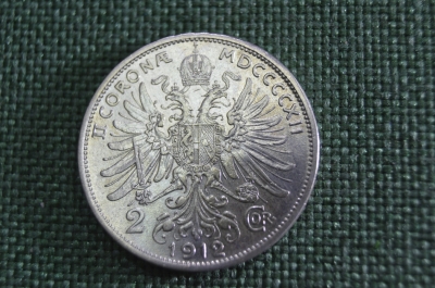 2 короны, кроны 1912, Австрия, серебро, UNC