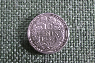10 центов 1937 Нидерланды, серебро