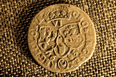 6 грошей 1683 года, серебро. Польша, Ян III Собеский