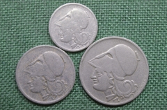 Монеты 50 лепта, 1 и 2 драхмы 1926 года. Богиня Афина. Греция. (набор 3 штуки)