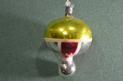 Елочная игрушка "Воздушный шар", стекло, СССР, 1960-1970 годы