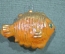 Стеклянная елочная игрушка "Рыба". СССР, 1950-е годы, дефект