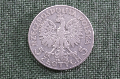 2 злотых 1933 год, Польша, Ядвига, серебро