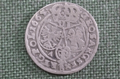 6 грошей (Шостак) 1665 года, Польша, Ян Казимир, серебро