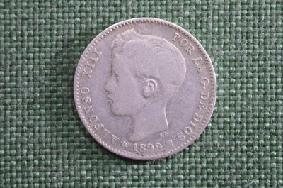 1 песета 1899 год, Испания , серебро
