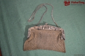 Старинная дамская сумочка, кольчужное плетение. Материал Alpacca. Европа.
