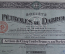 Акция (пай) на 500 франков. Нефтяная компания Даброва (Petroles Dabrowa). 1925г.
