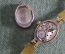 Часы наручные женские "Чайка". Номерные, 17 камней, браслет, финифть. На ходу. СССР.