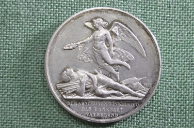 Медаль, стрелковый фестиваль в Люцерне. Арнольд Винкельрид. Серебро. Люцерн, Швейцария, 1853 год.