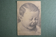 Открытка "Плачущий ребенок". Издание Бакалейникова, Фототипия Финкеля, 1920 - е годы, Одесса. 