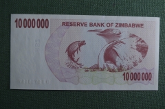  Бона, банкнота 10000000 dollars (Десять миллионов долларов). 2008 год, Зимбабве.
