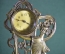 Старинные настольные часы "Девушка с цветами у зеркала". Латунь. Начало 20 века. Германия. 