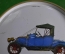 Винтажная тарелка с изображениям автомобиля Renault 1914 года. Рекламный подарок от Рено. Франция.