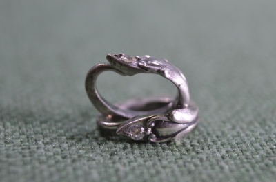Сережки серебряные с камнем. Клеймо 1ХХВ, Серебро 925 пробы. Украина. 