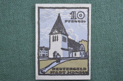 Нотгельд города Шван, 10 пфеннигов. Schwaan, Мекленбург -Передняя Померания, Германия. 1922 год.