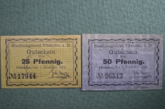 Нотгельды Фильсхофен (2 штуки). Vilshofen an der Donau). 1 декабря 1916 года. Бавария, Германия.