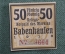 Кригс Нотгельд города Бабенхаузен, 50 пфеннигов. Babenhausen, Гессен, Германия. 1918 год.