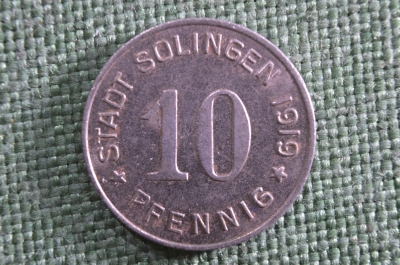 Нотгельд 10 пфеннигов, город Золинген, Германия. 1919 год. Stadt Solingen