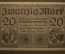 Банкнота 20 марок, 1918 год. Берлин, Веймарская Республика, Германия. 