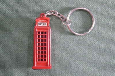 Брелок для ключей «Красная телефонная будка». Лондон. Великобритания.