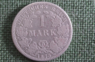 1 марка, серебро. 1875 год, A (Берлинский монетный двор), Германская Империя. 