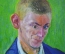 Картина "Портрет молодого человека". Дима Авель ( Зуев Дмитрий Николаевич ). Масло, оргалит. 1993 г.