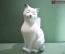 Статуэтка, подставка, ваза "Кот, кошка". Фарфор, клеймо, большой размер. СССР.