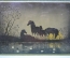 Панно "Лошади на берегу". Лаковая роспись на дереве. Ручная работа. Автор Седова, Федоскино. #2