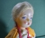Кукла самоварная, с голубыми глазами, грелка на самовар. СССР.