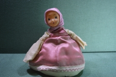 Кукла самоварная, грелка на самовар. Девочка в платочке. СССР.