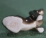 Статуэтка миниатюрная, фигурка "Собака, такса". Фарфор, ЛФЗ.