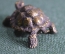 Фигурка, миниатюрная статуэтка "Черепаха, черепашка". Металл, латунь.