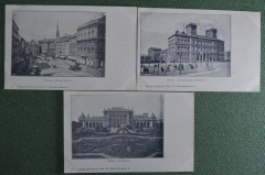 Старинные открытки, Вена, Австрия (3 штуки). Wien. Архитектура и виды. Начало XX века.