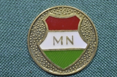 Настольная медаль "MN". Металл, эмали. Италия.