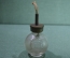 Фигасик, старинная миниатюрная масляная горелка лампа. Стекло, латунь. Michaux, Paris. Франция.