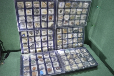 Коллекция минералов, Сокровища Земли "DeAgostini". 6 коробок, 120 минералов. 